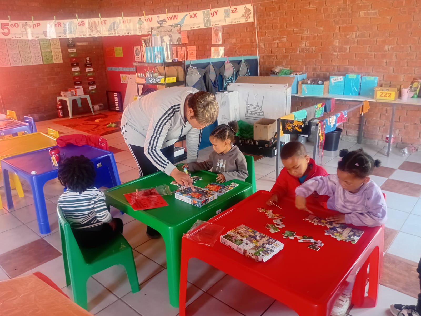 Children learning at Moetzet ECD